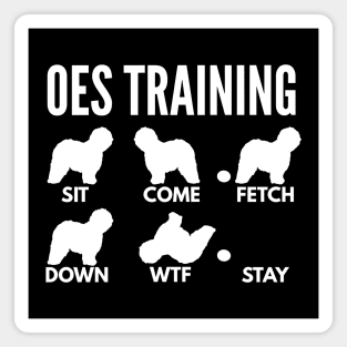 OES Training Old English Sheepdog Tricks Magnet